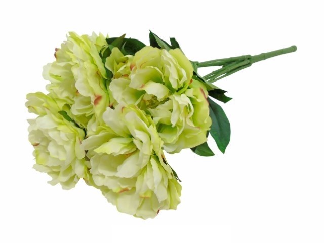 FLOR ARTIFICIAL -RAMO PEONIAS COR BRANCO 53CM - 3 Flores